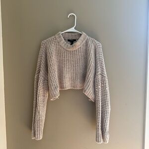Forever 21 Beige Cropped Turtleneck Sweater